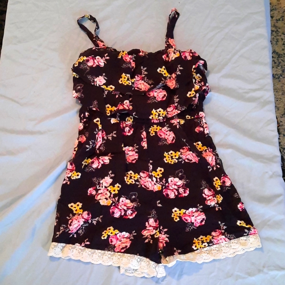 Girls Floral Romper